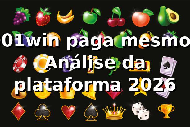001win paga mesmo? 📊 Análise da plataforma 2026